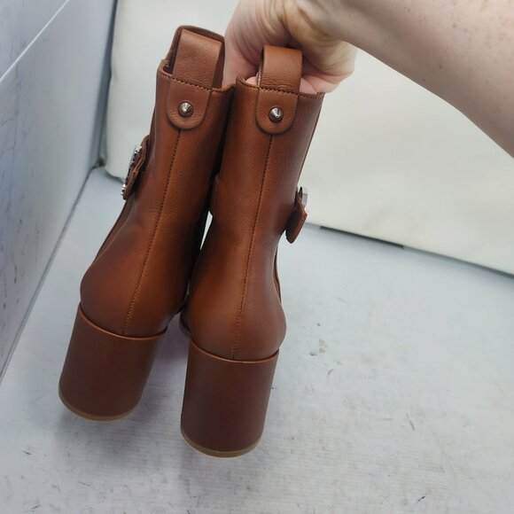 Christian Louboutin Brown Leather CL Chelsea Heel Boot - Picture 9 of 11